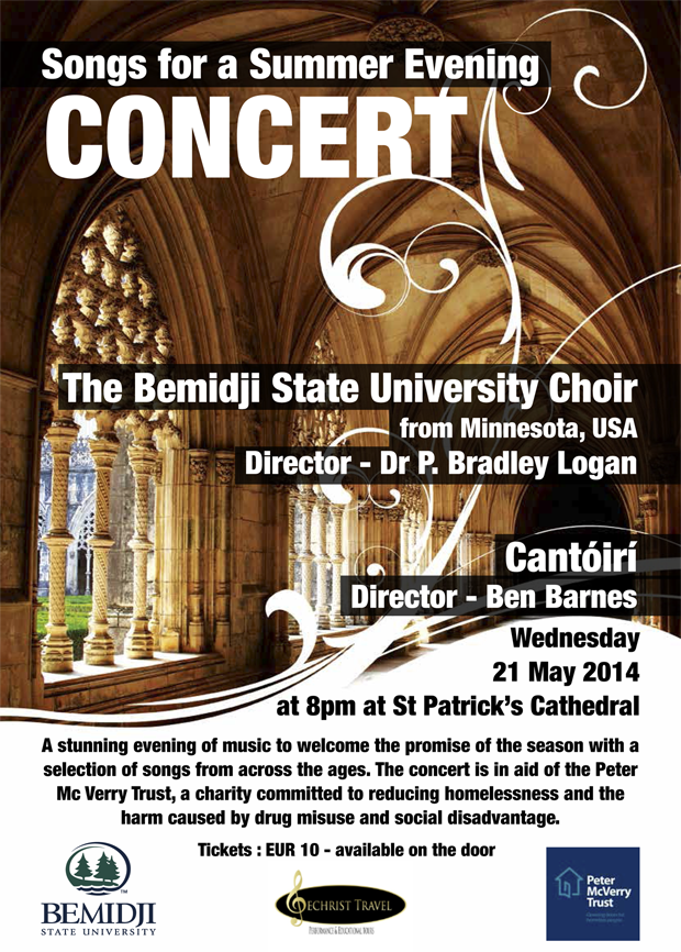 Cantoiri & Bemidji State University Choir concert poster