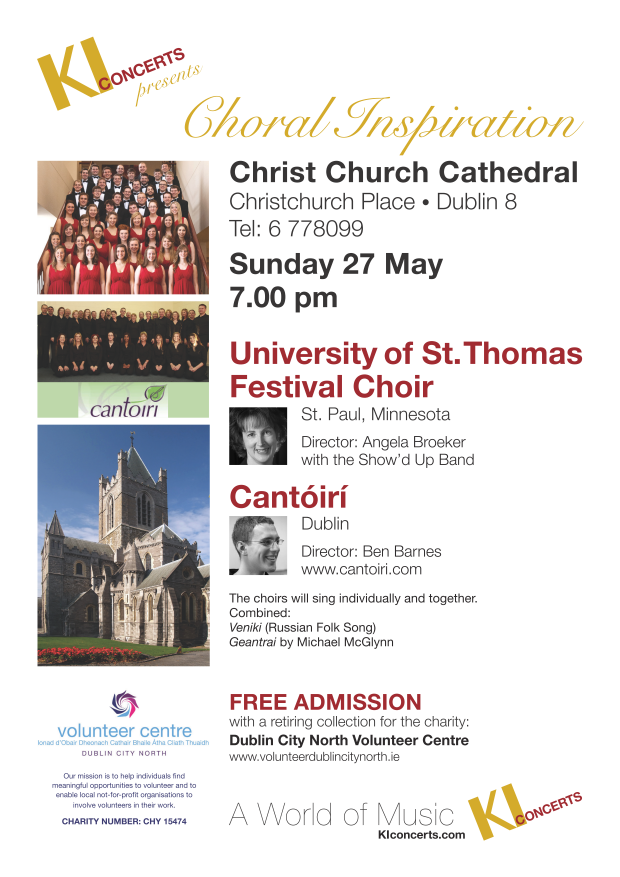 Cantóirí/University of St Thomas Singers joint concert