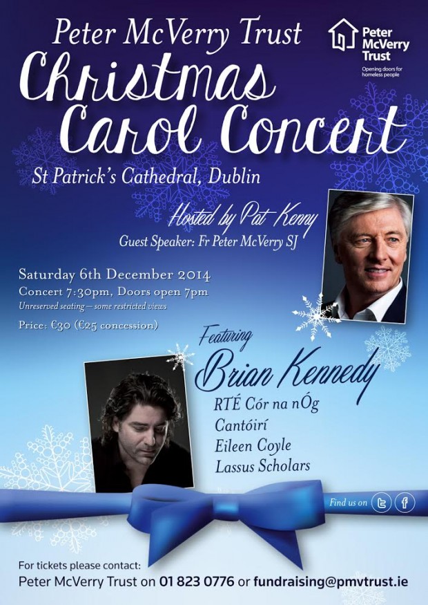 Peter McVerry Trust Carol Concert 2014 poster